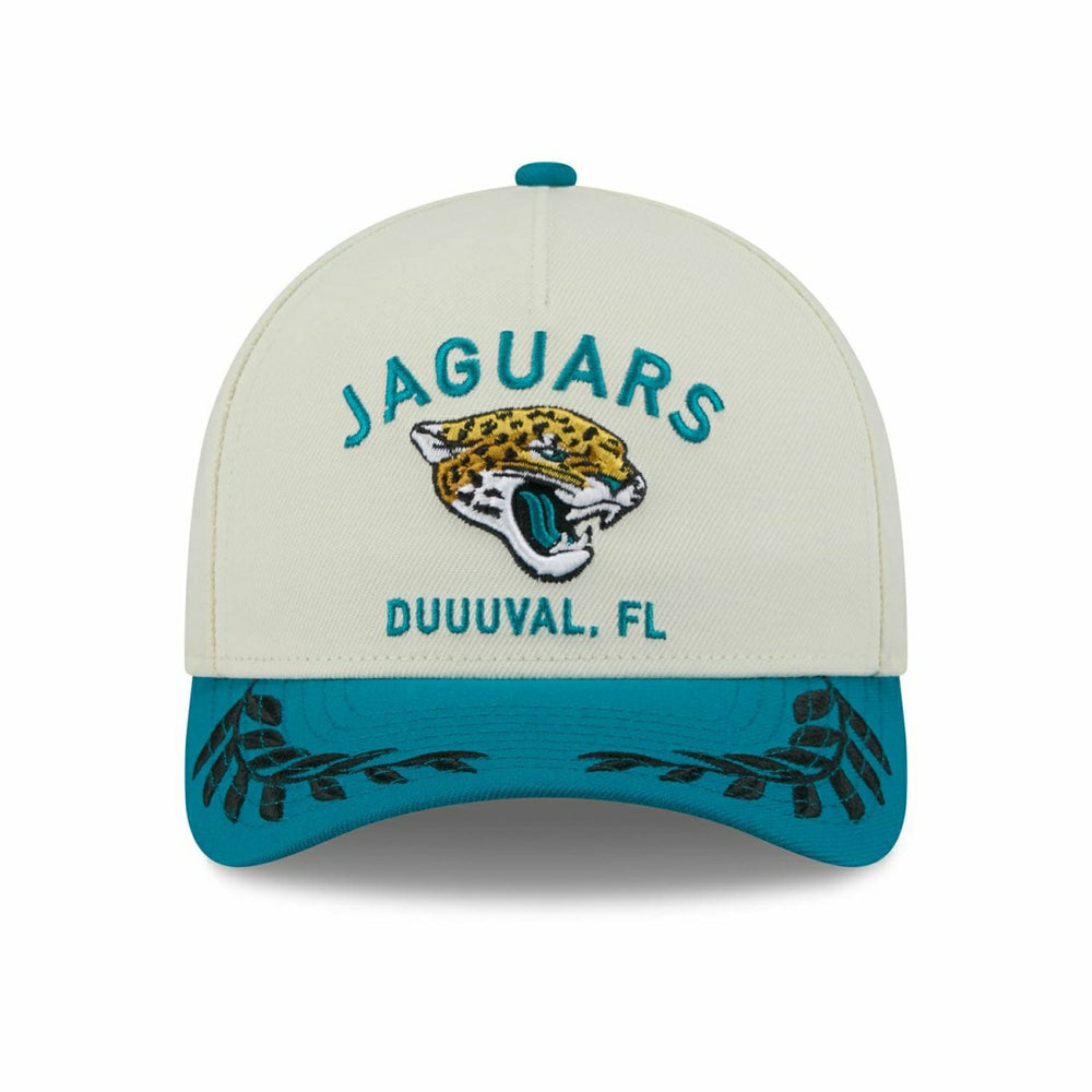 Jacksonville Jaguars 2025 NFL Draft 9FORTY M-Crown A-Frame Snapback Cap Cream - Taass discount