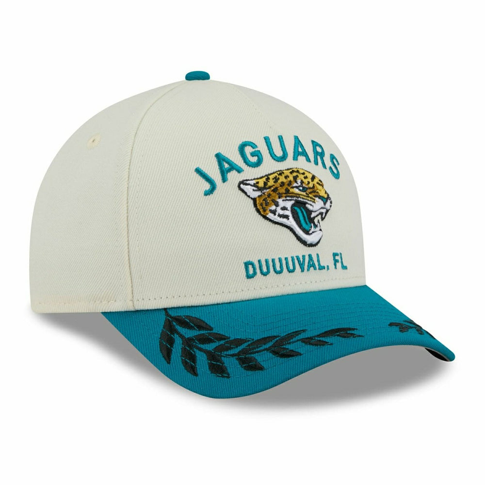 Jacksonville Jaguars 2025 NFL Draft 9FORTY M-Crown A-Frame Snapback Cap Cream - Taass discount
