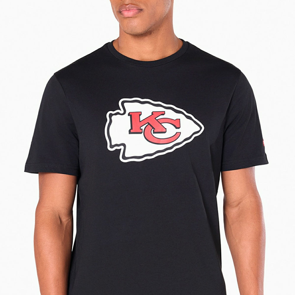 Kansas City Chiefs Team Logo Football NFL T-Shirt Black - Taass US