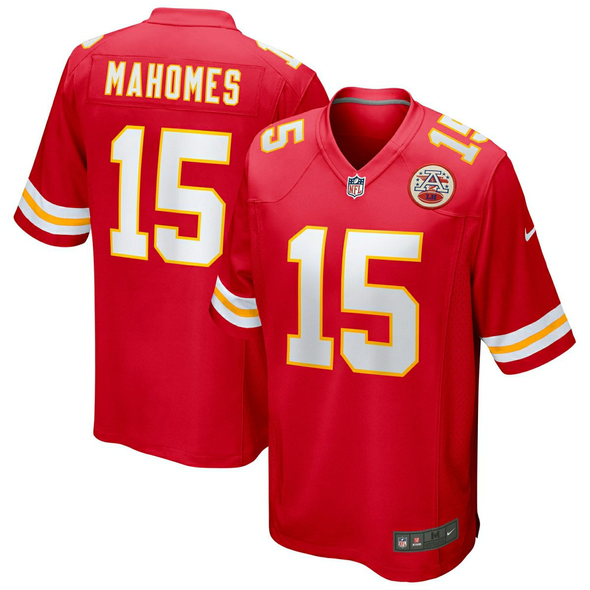 Patrick Mahomes #15 Kansas City Chiefs Nike Game Football NFL Jersey Red - Taass for sale