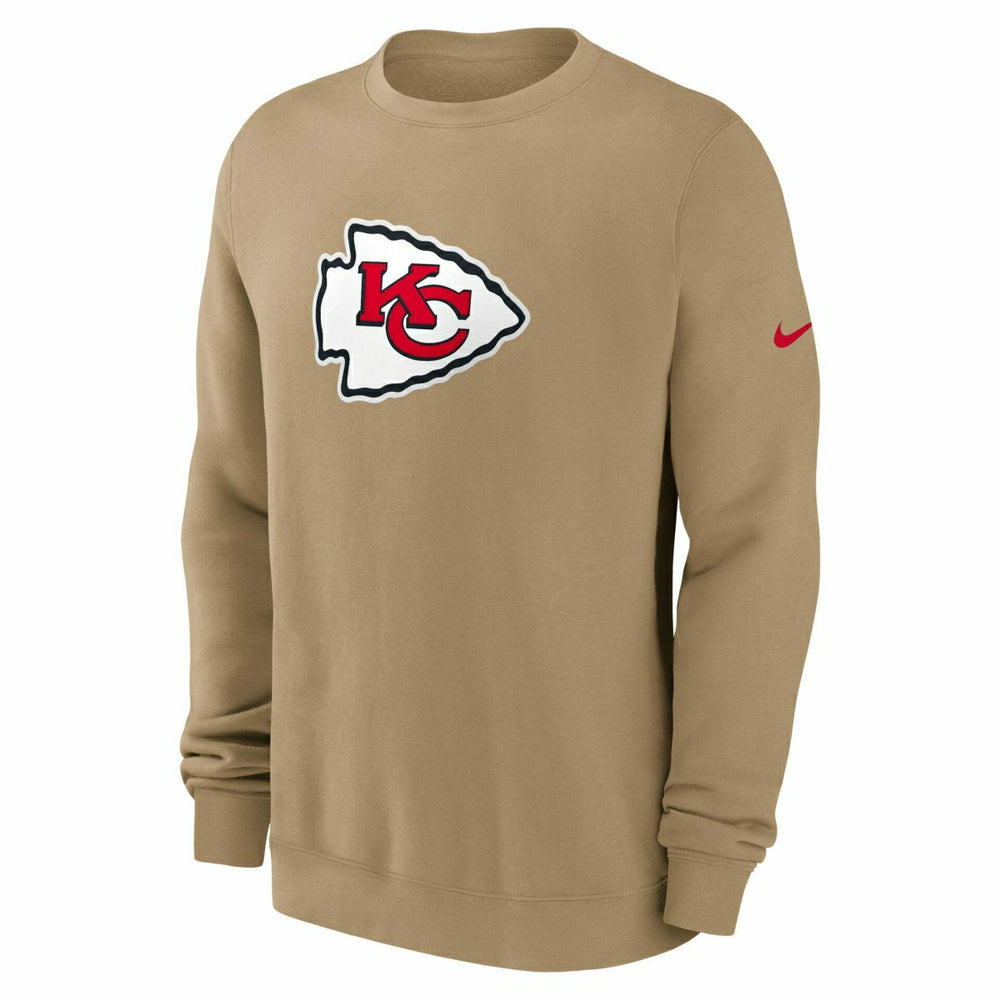 Kansas City Chiefs Swing Pass NFL Rewind Club Crew Beige - Taass on sale