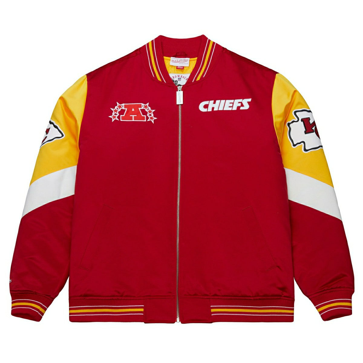 Kansas City Chiefs Throw it Back Heavyweight Satin NFL Jacket Red - Taass Online