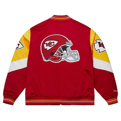 Kansas City Chiefs Throw it Back Heavyweight Satin NFL Jacket Red - Taass Online