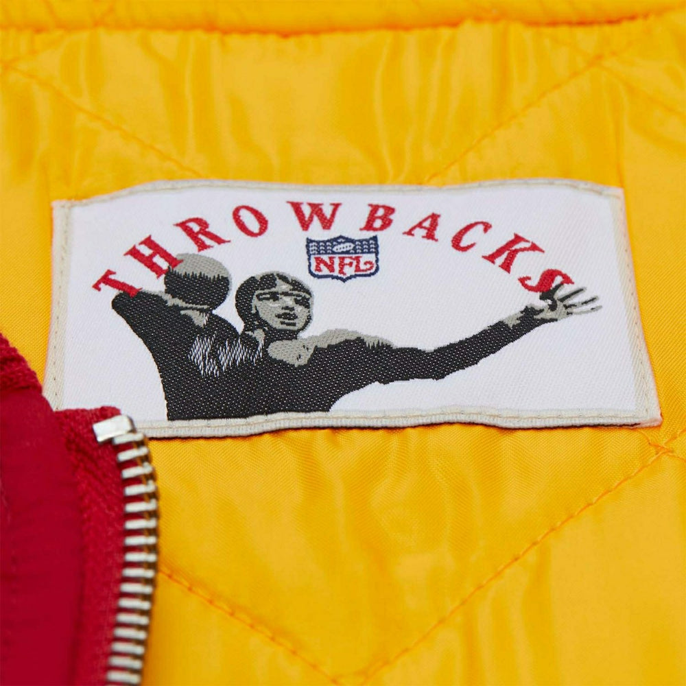 Kansas City Chiefs Throw it Back Heavyweight Satin NFL Jacket Red - Taass Online