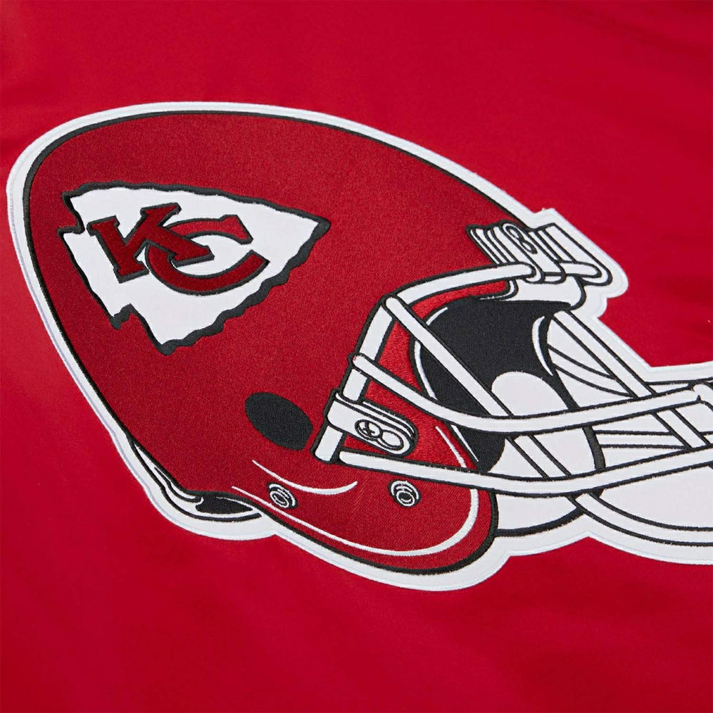 Kansas City Chiefs Throw it Back Heavyweight Satin NFL Jacket Red - Taass Online