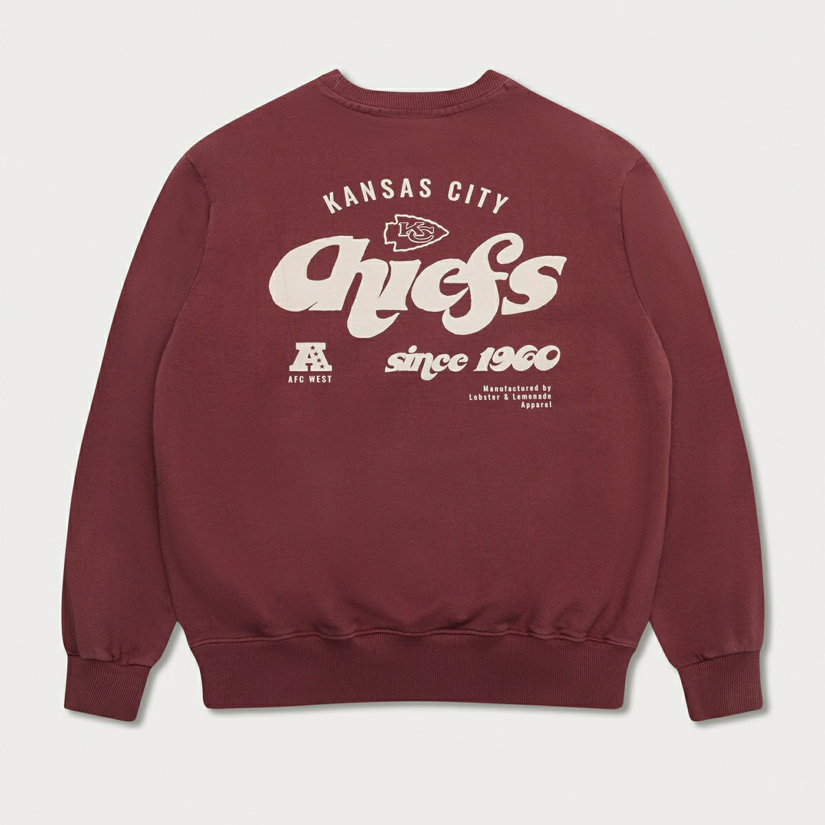 Kansas City Chiefs L&L '96 Classics NFL Crewneck Sweater Maroon - Taass for sale
