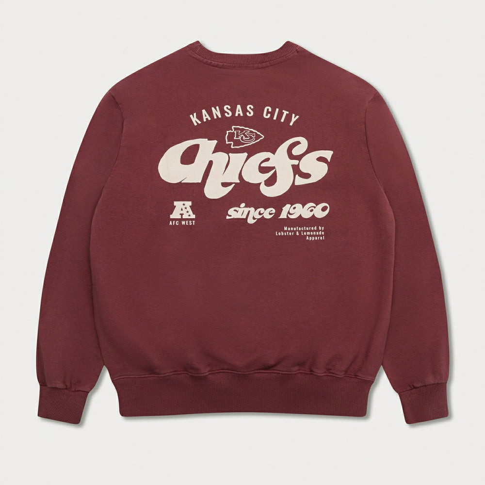 Kansas City Chiefs L&L '96 Classics NFL Crewneck Sweater Maroon - Taass for sale