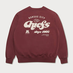 Kansas City Chiefs L&L '96 Classics NFL Crewneck Sweater Maroon - Taass for sale