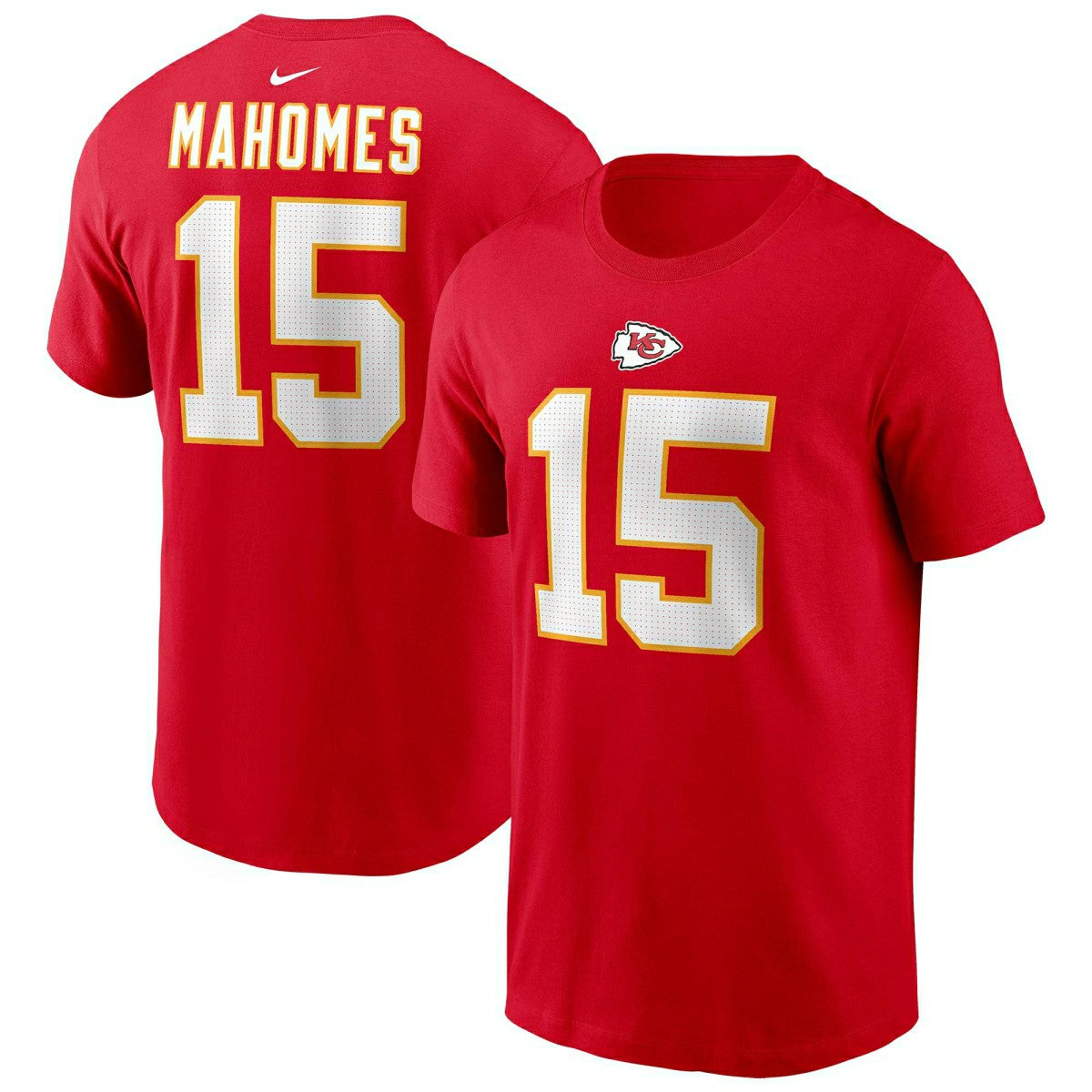 Patrick Mahomes #15 Kansas City Chiefs Nike Player NFL T-Shirt Red - Taass on sale