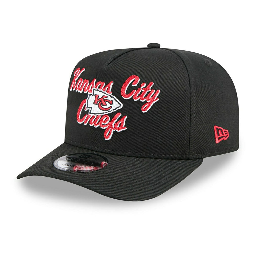 Kansas City Chiefs NFL Chainstitch 9FIFTY A-Frame Snapback Cap Black - Taass outlet