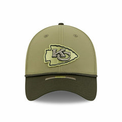 Kansas City Chiefs 2025 NFL Salute to Service 39THIRTY Flex Cap Olive - Taass US