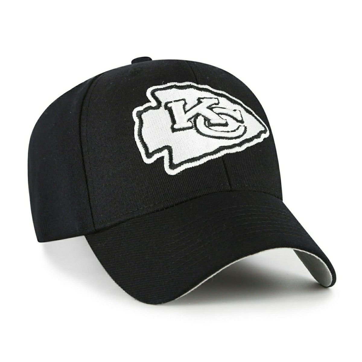 Kansas City Chiefs Black & White '47 MVP Adjustable NFL Cap Black - Taass sale