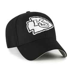 Kansas City Chiefs Black & White '47 MVP Adjustable NFL Cap Black - Taass sale