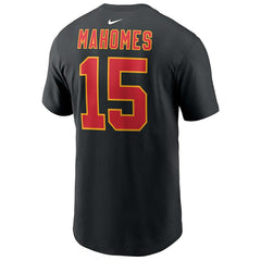 Patrick Mahomes #15 Kansas City Chiefs Nike Player NFL T-Shirt Black - Taass on sale