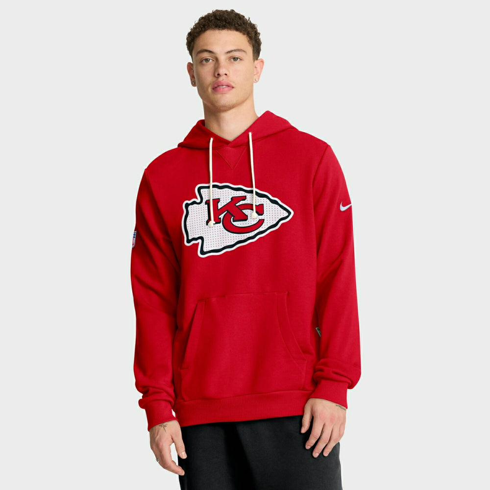 Kansas City Chiefs 2025 NFL Sideline Nike Standard Issue Hoodie Red - Taass for sale