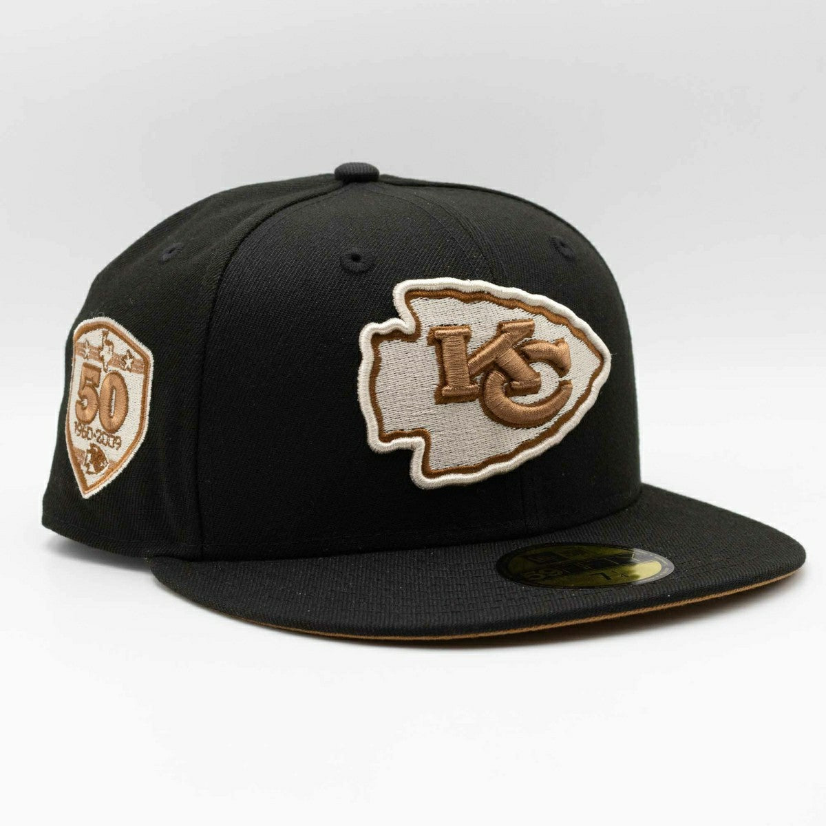 Kansas City Chiefs 50th Anniversary New Era 59FIFTY Fitted NFL Cap Black - Taass for sale