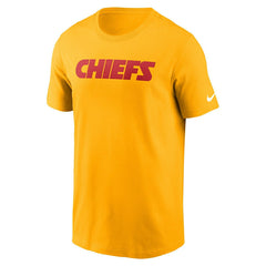 Kansas City Chiefs Nike Essential Wordmark NFL T-Shirt Yellow - Taass sale