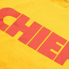 Kansas City Chiefs Nike Essential Wordmark NFL T-Shirt Yellow - Taass sale