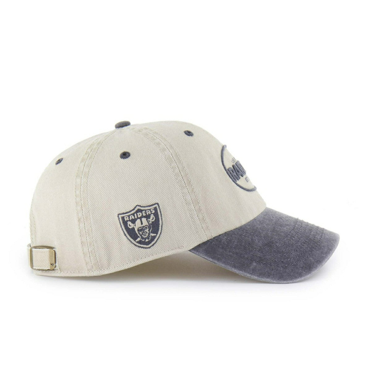Las Vegas Raiders '47 Breaking Trail Clean Up Adjustable NHL Cap Natural/Gray - Taass outlet