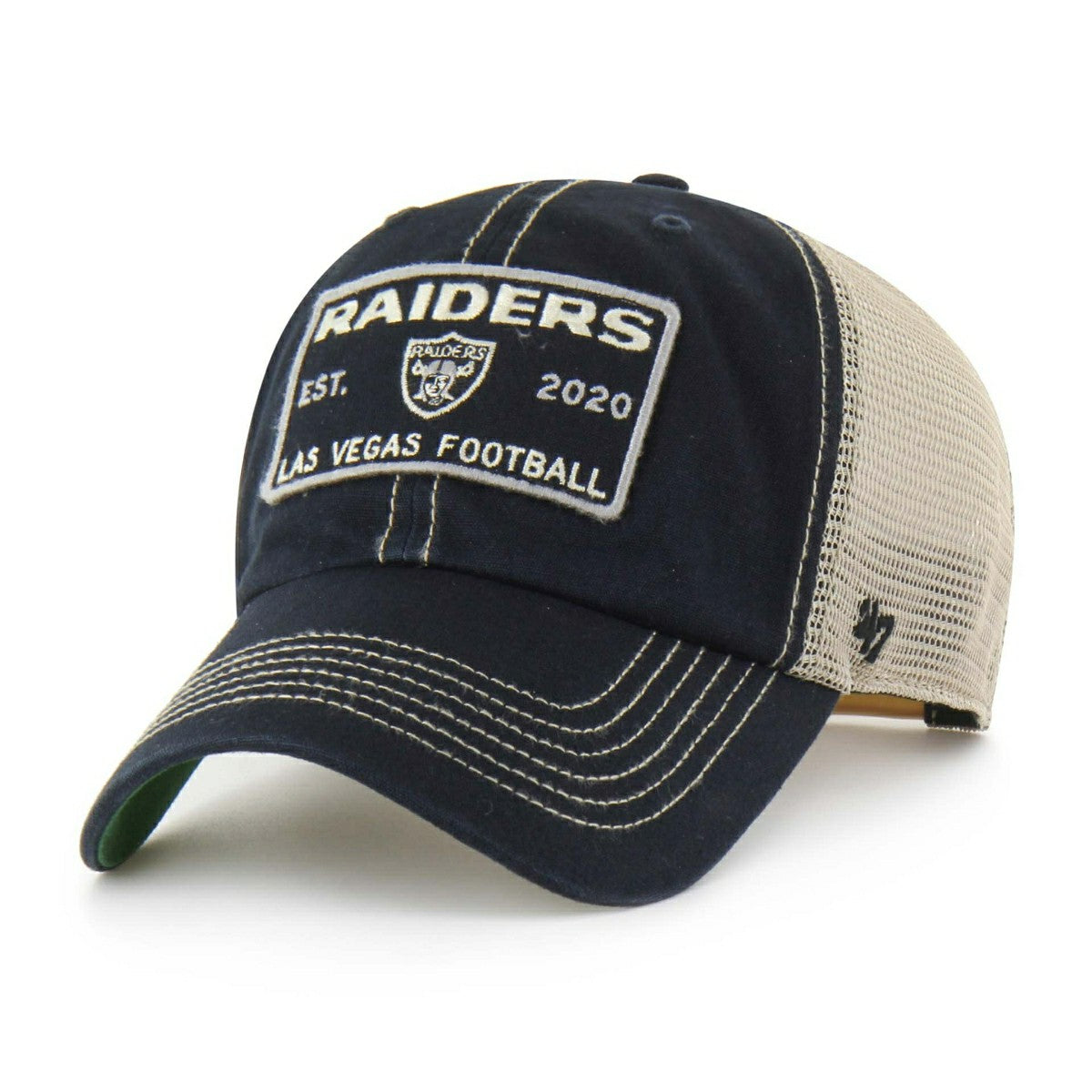 Las Vegas Raiders Vintage Wabash '47 Clean Up Trucker NFL Cap Black - Taass on sale