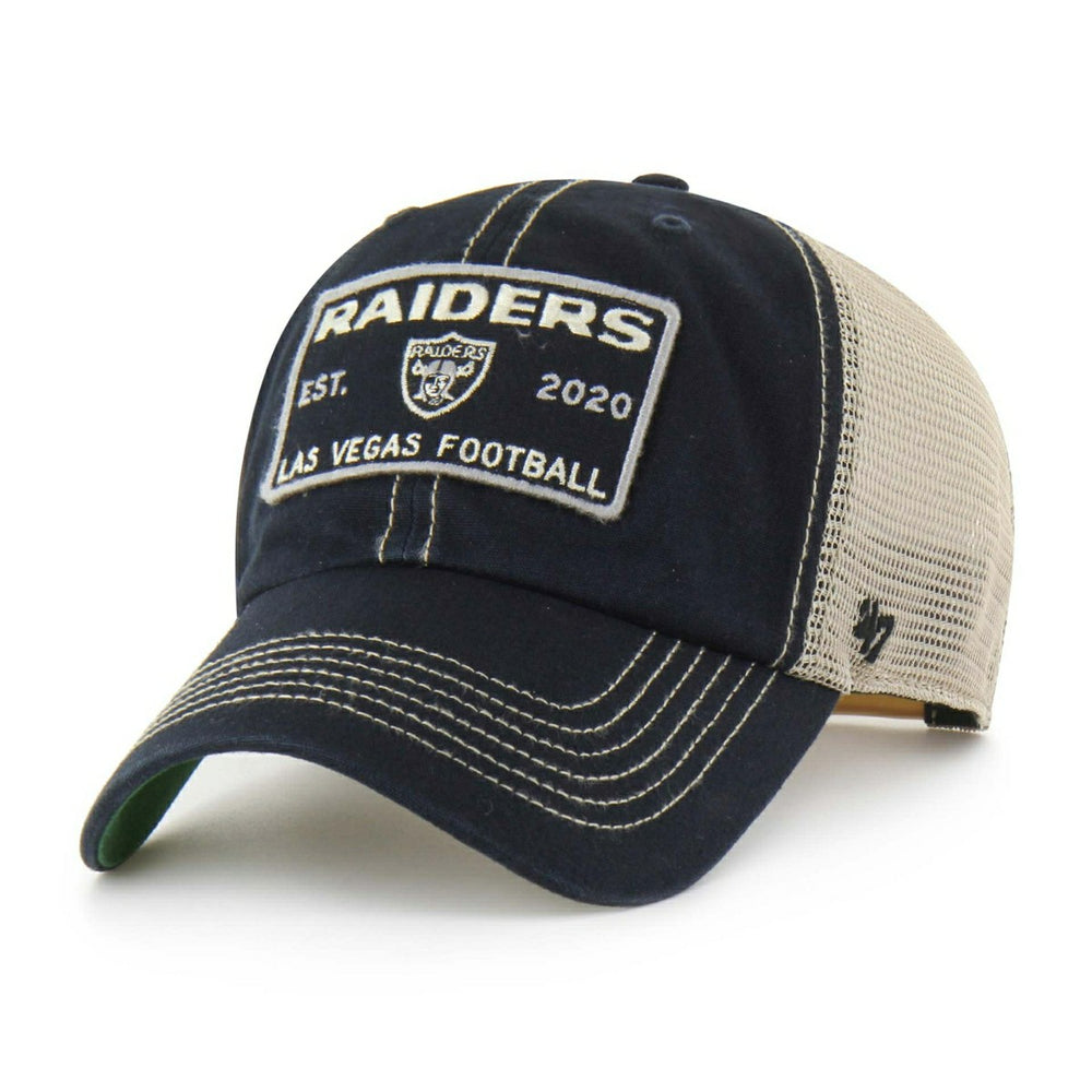 Las Vegas Raiders Vintage Wabash '47 Clean Up Trucker NFL Cap Black - Taass on sale