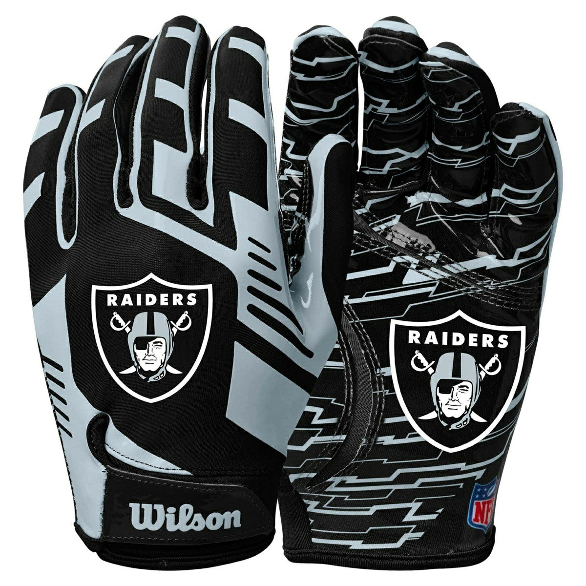 Las Vegas Raiders Wilson Stretch-Fit NFL Receivers Gloves - Taass US