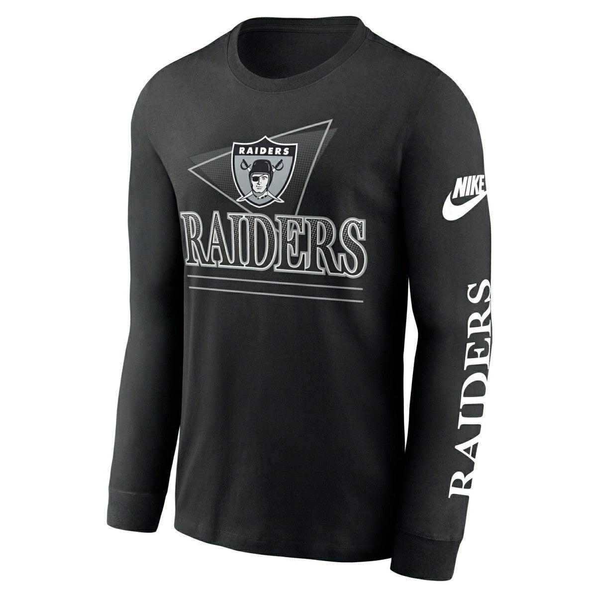 Las Vegas Raiders Full Blitz Rewind NFL Long Sleeve T-Shirt Black - Taass sale