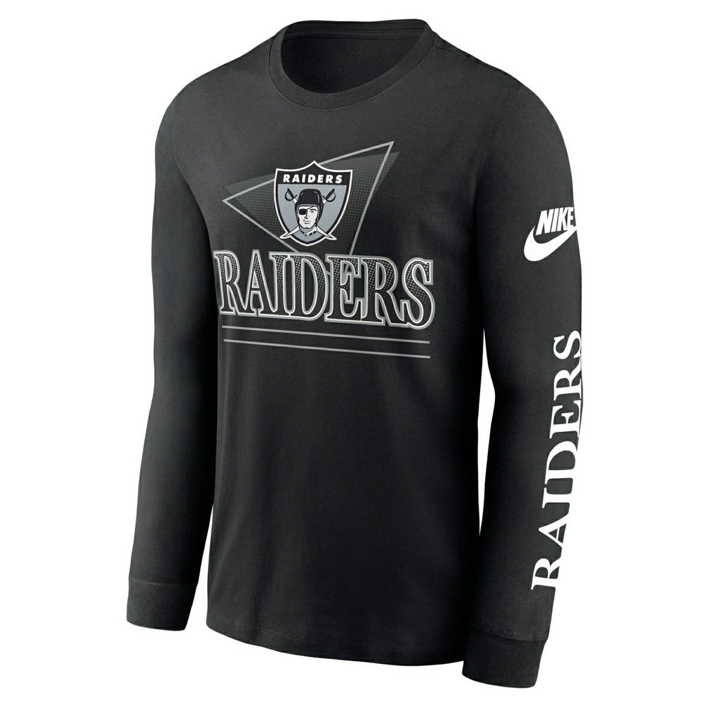Las Vegas Raiders Full Blitz Rewind NFL Long Sleeve T-Shirt Black - Taass sale