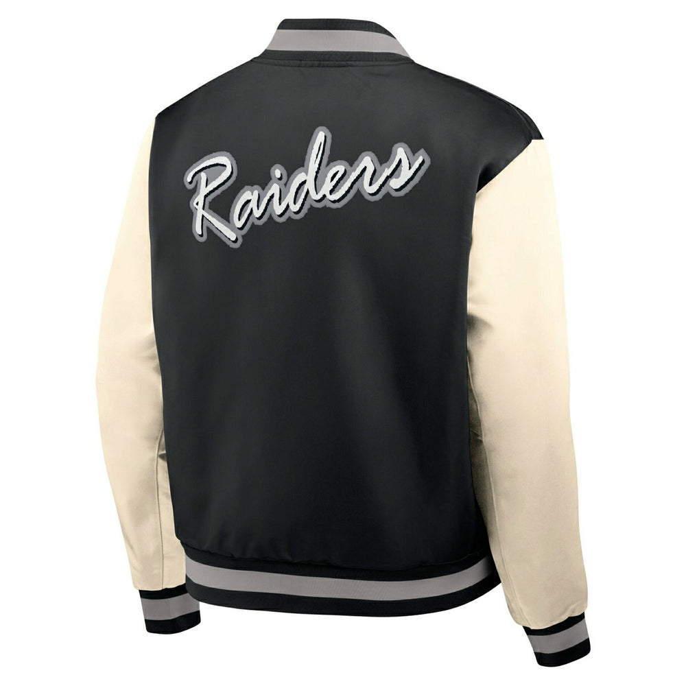 Las Vegas Raiders Rewind Legacy Bomber Jacket Black/Cream - Taass Online