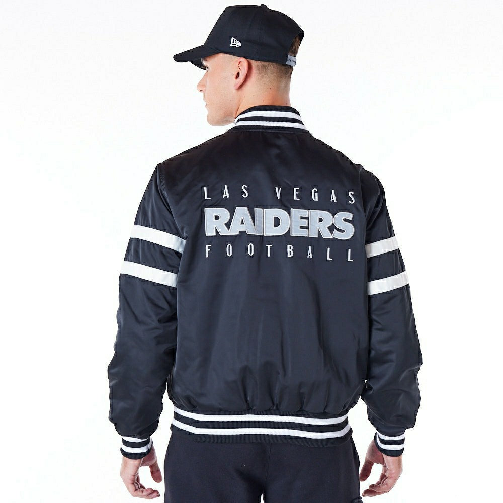 Las Vegas Raiders NFL Sport Classics Satin Jacket Black - Taass on sale