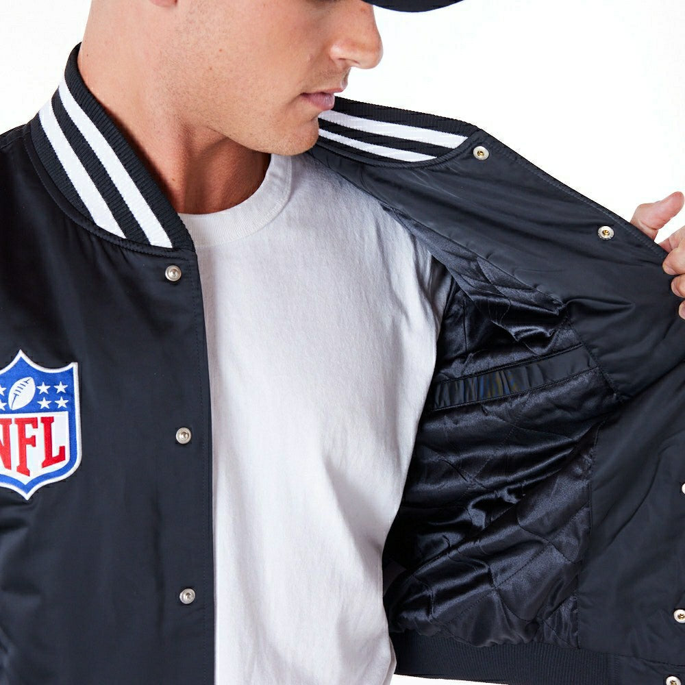 Las Vegas Raiders NFL Sport Classics Satin Jacket Black - Taass on sale