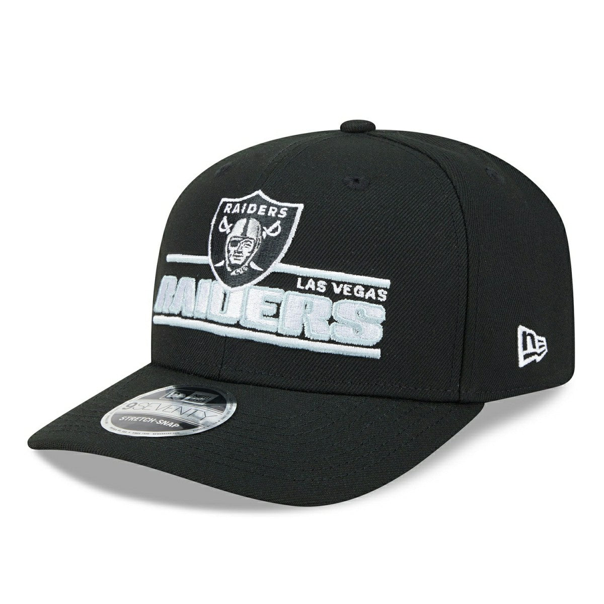Las Vegas Raiders NFL Stated 9SEVENTY Stretch-Snap Cap Black - Taass sale
