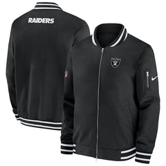 Las Vegas Raiders NFL Sideline Nike Coach Bomber Jacket - Taass for sale
