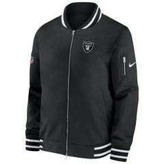 Las Vegas Raiders NFL Sideline Nike Coach Bomber Jacket - Taass for sale