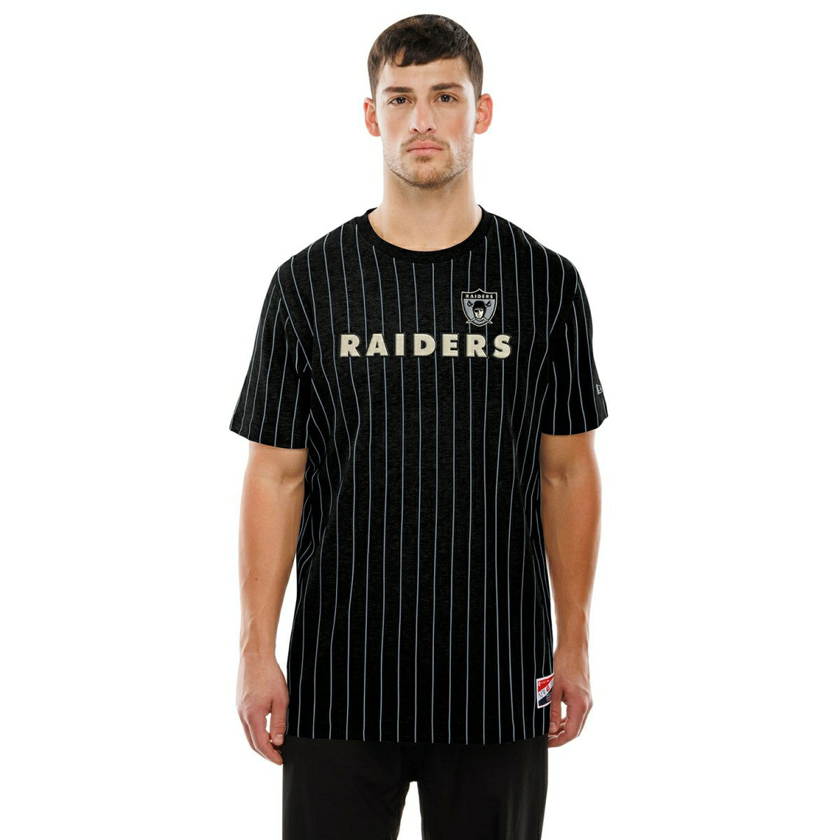 Las Vegas Raiders Retro Stripe NFL T-Shirt Black - Taass US