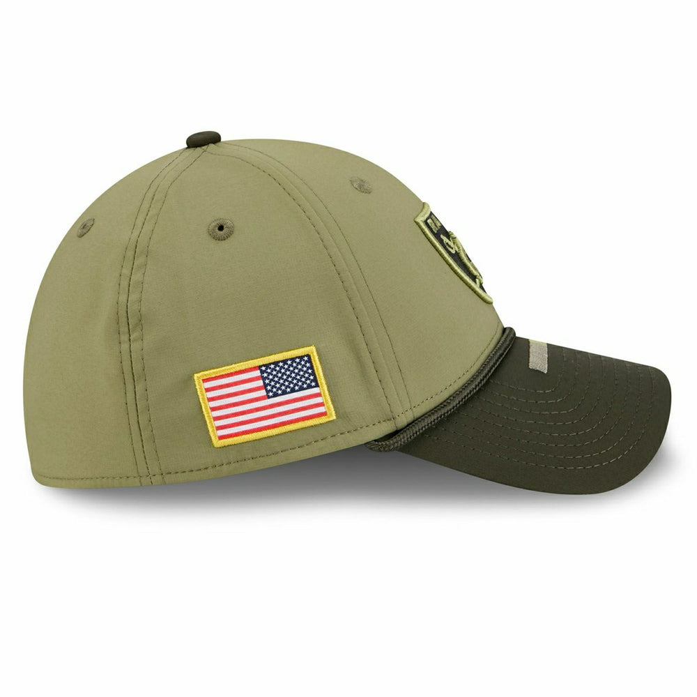 Las Vegas Raiders 2025 NFL Salute to Service 39THIRTY Flex Cap Olive - Taass sale