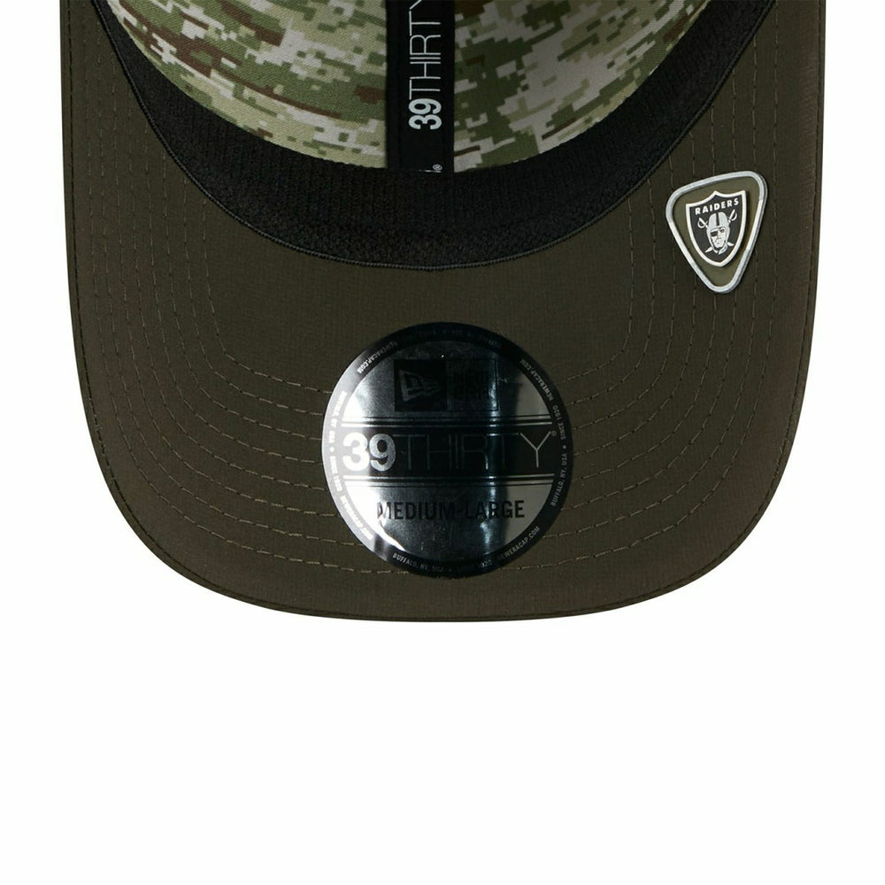 Las Vegas Raiders 2025 NFL Salute to Service 39THIRTY Flex Cap Olive - Taass sale