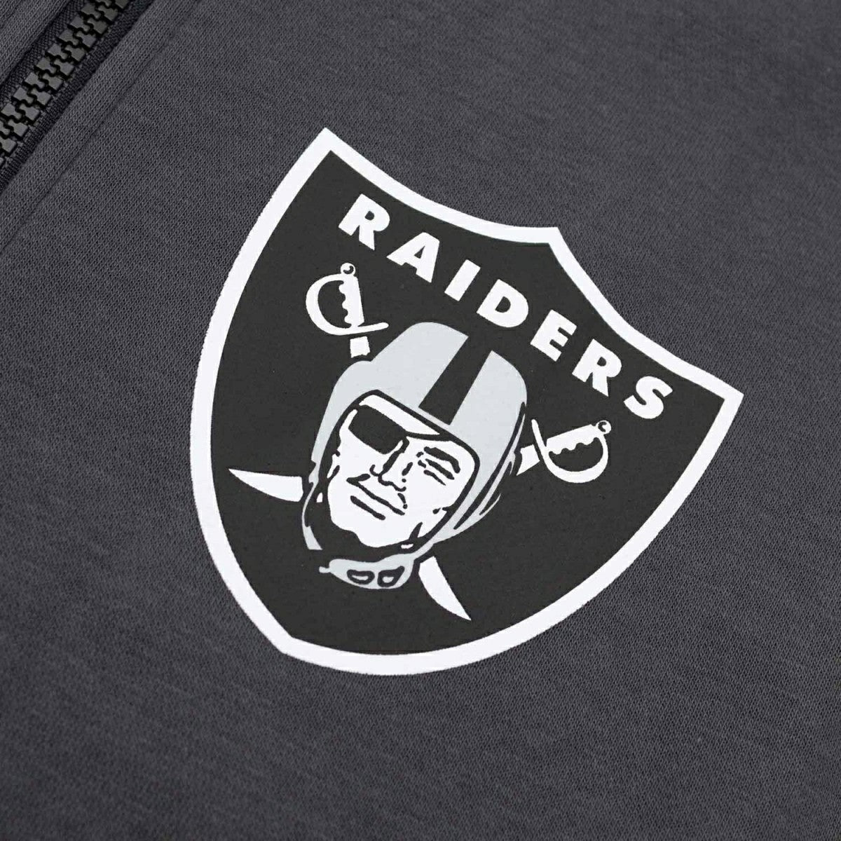 Las Vegas Raiders Playbook NFL Full-Zip Fleece Hoodie Anthracite - Taass Online