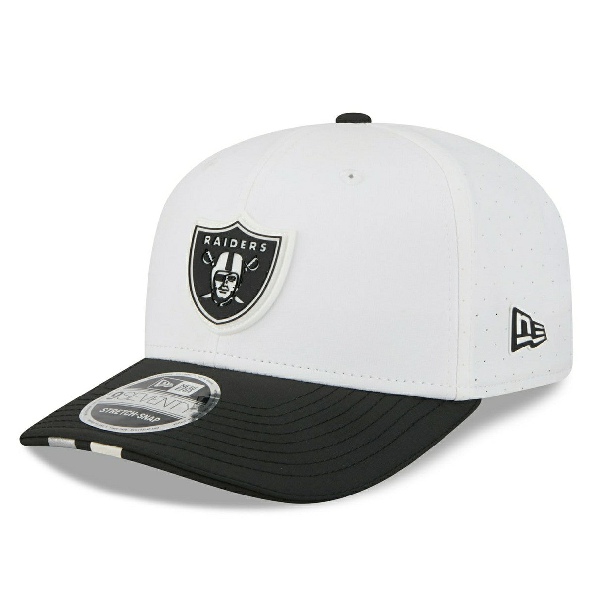 Las Vegas Raiders 2025 NFL Training Camp New Era  9SEVENTY Stretch-Snap Cap OTC White - Taass for sale