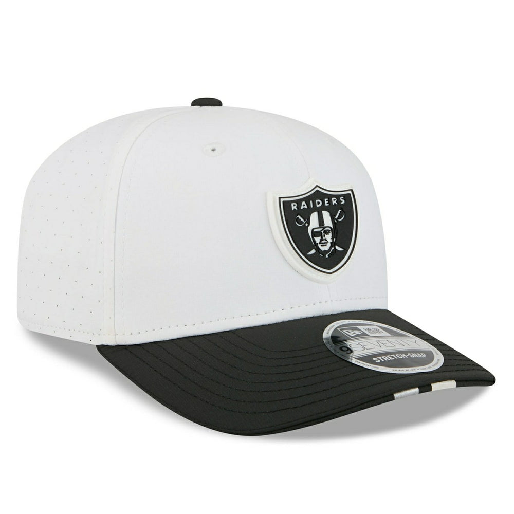 Las Vegas Raiders 2025 NFL Training Camp New Era  9SEVENTY Stretch-Snap Cap OTC White - Taass for sale