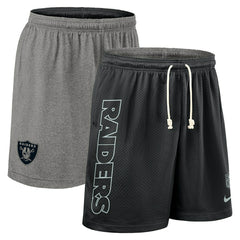 Las Vegas Raiders 2025 NFL Sideline Reversible Mesh Nike Dri-FIT Shorts Black - Taass US