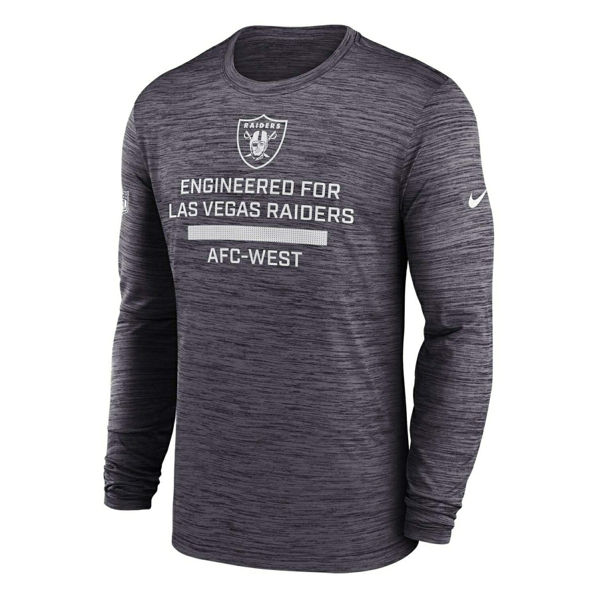 Las Vegas Raiders 2025 NFL Sideline Nike Velocity Performance Long Sleeve T-Shirt Gray - Taass on sale
