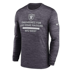 Las Vegas Raiders 2025 NFL Sideline Nike Velocity Performance Long Sleeve T-Shirt Gray - Taass on sale