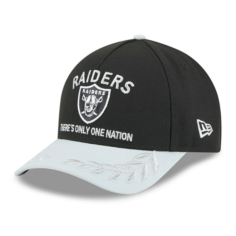 Las Vegas Raiders 2025 NFL Draft 9FORTY M-Crown A-Frame Snapback Cap Black - Taass on sale