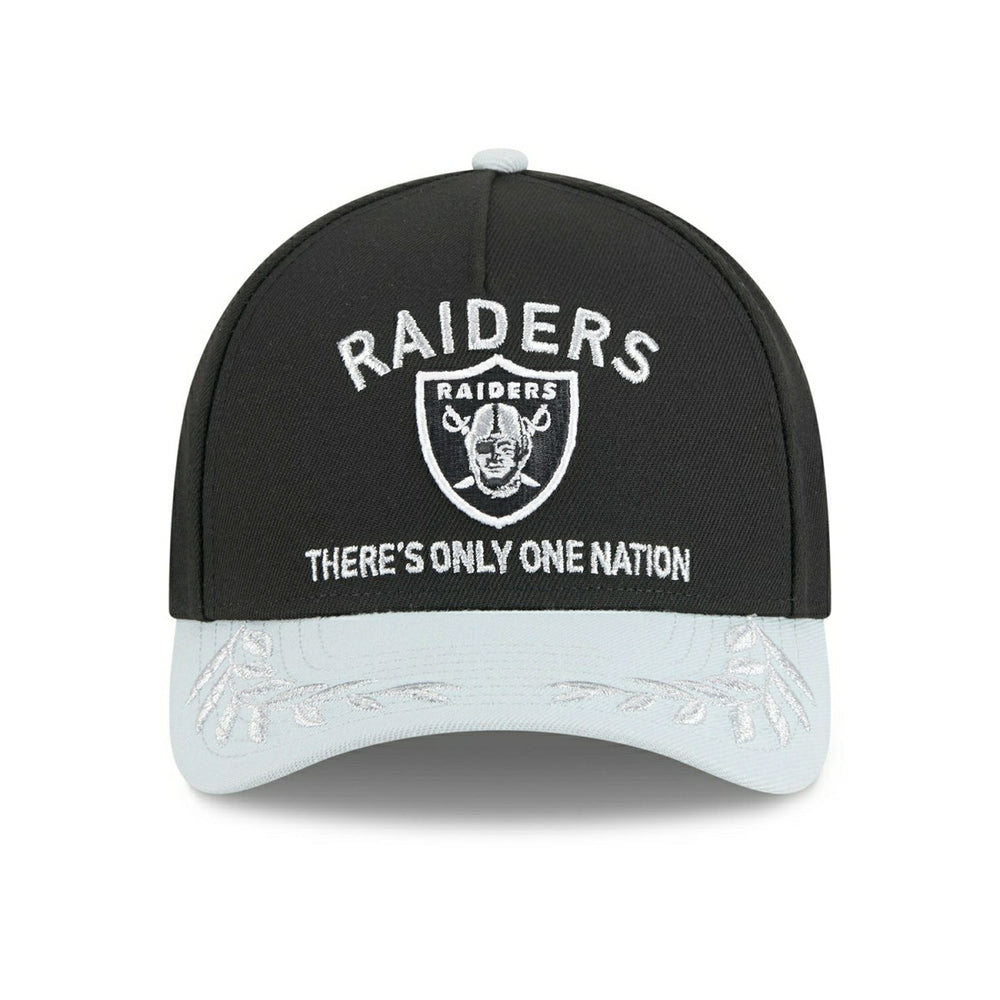 Las Vegas Raiders 2025 NFL Draft 9FORTY M-Crown A-Frame Snapback Cap Black - Taass on sale