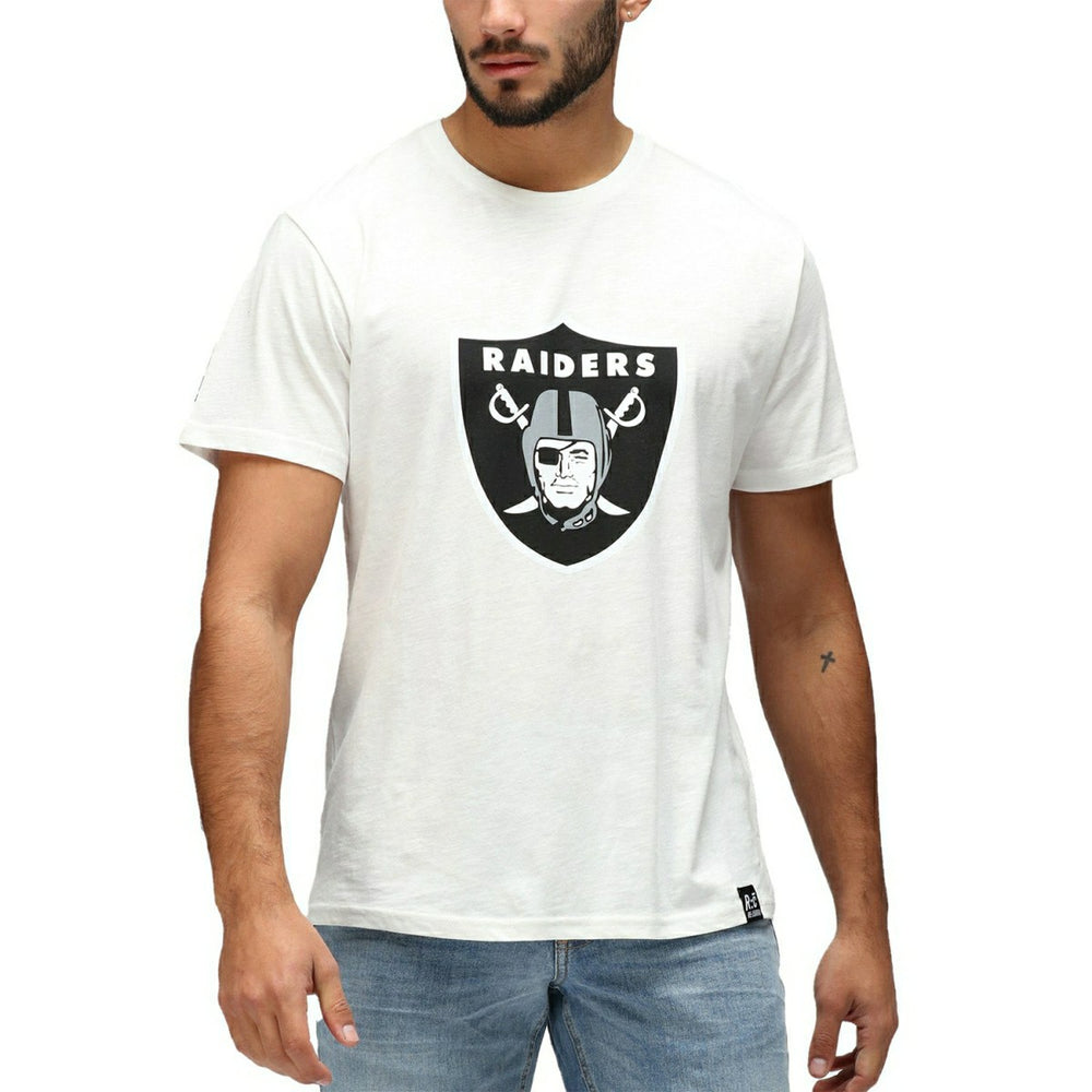 Las Vegas Raiders Recovered Ecru Slub NFL T-Shirt Cream - Taass discount