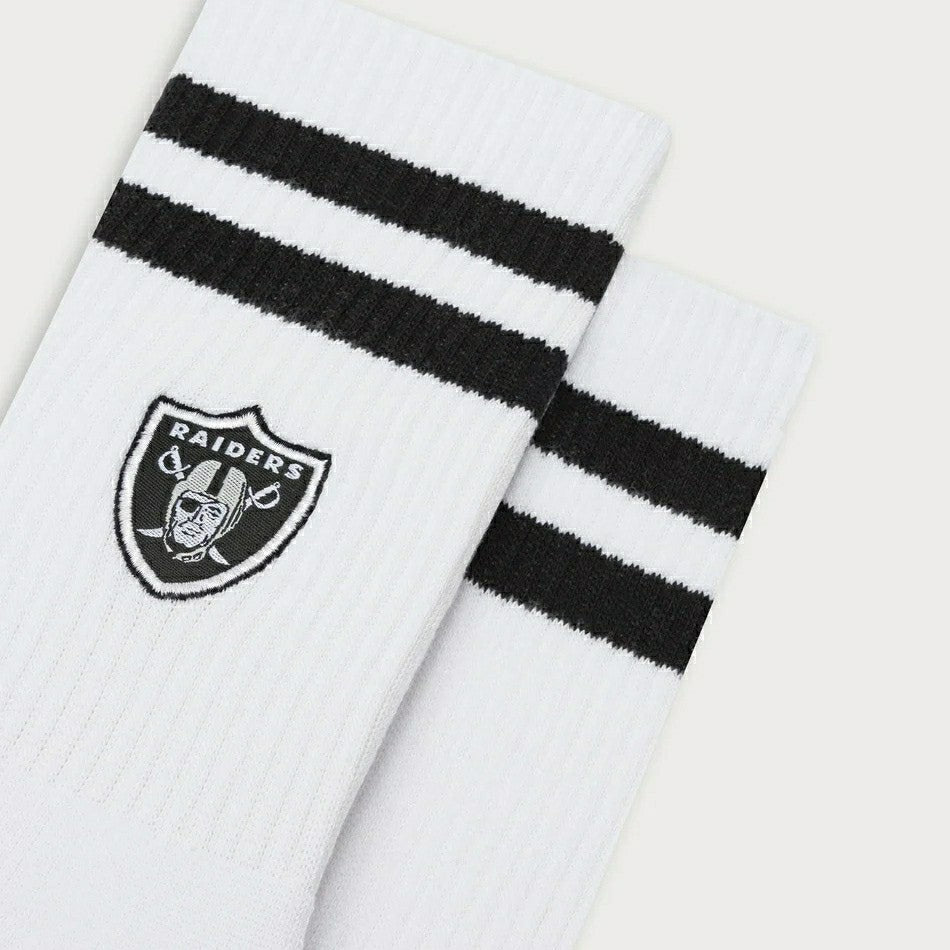 Las Vegas Raiders L&L '90 Classics NFL Crew Socks White - Taass US