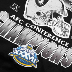Oakland Raiders 2002 AFC Champions NFL T-Shirt Black - Taass on sale