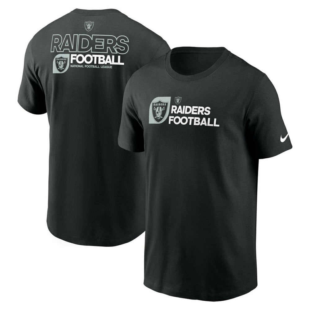 Las Vegas Raiders Team Slogan Nike Essential NFL T-Shirt Black - Taass outlet