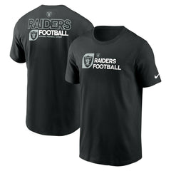 Las Vegas Raiders Team Slogan Nike Essential NFL T-Shirt Black - Taass outlet